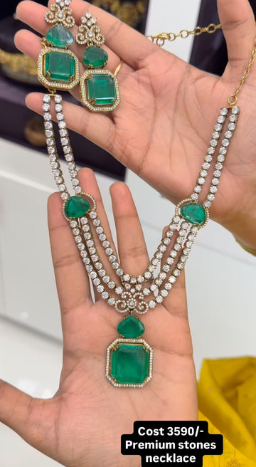 Beautiful real moissanite stone necklace