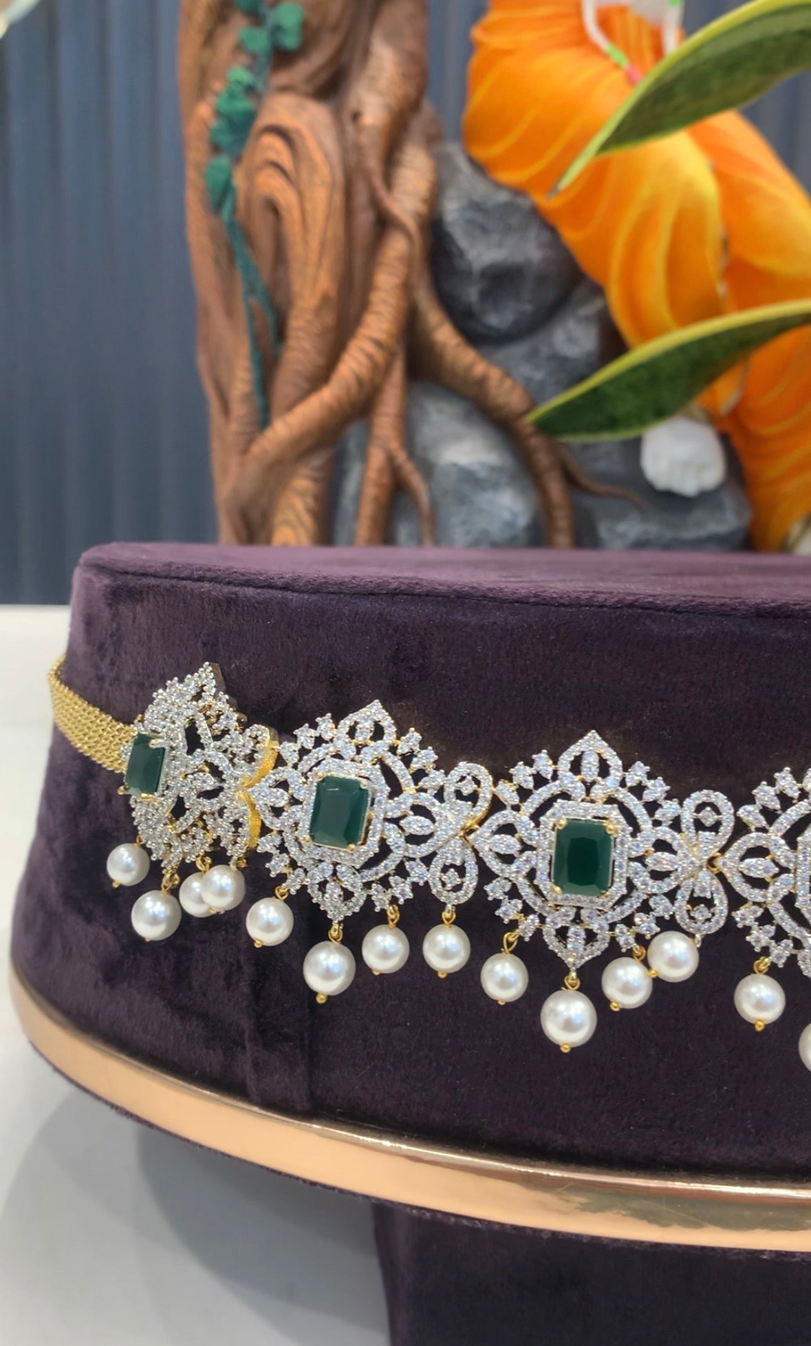 Beautiful GJ polish chain vaddanam