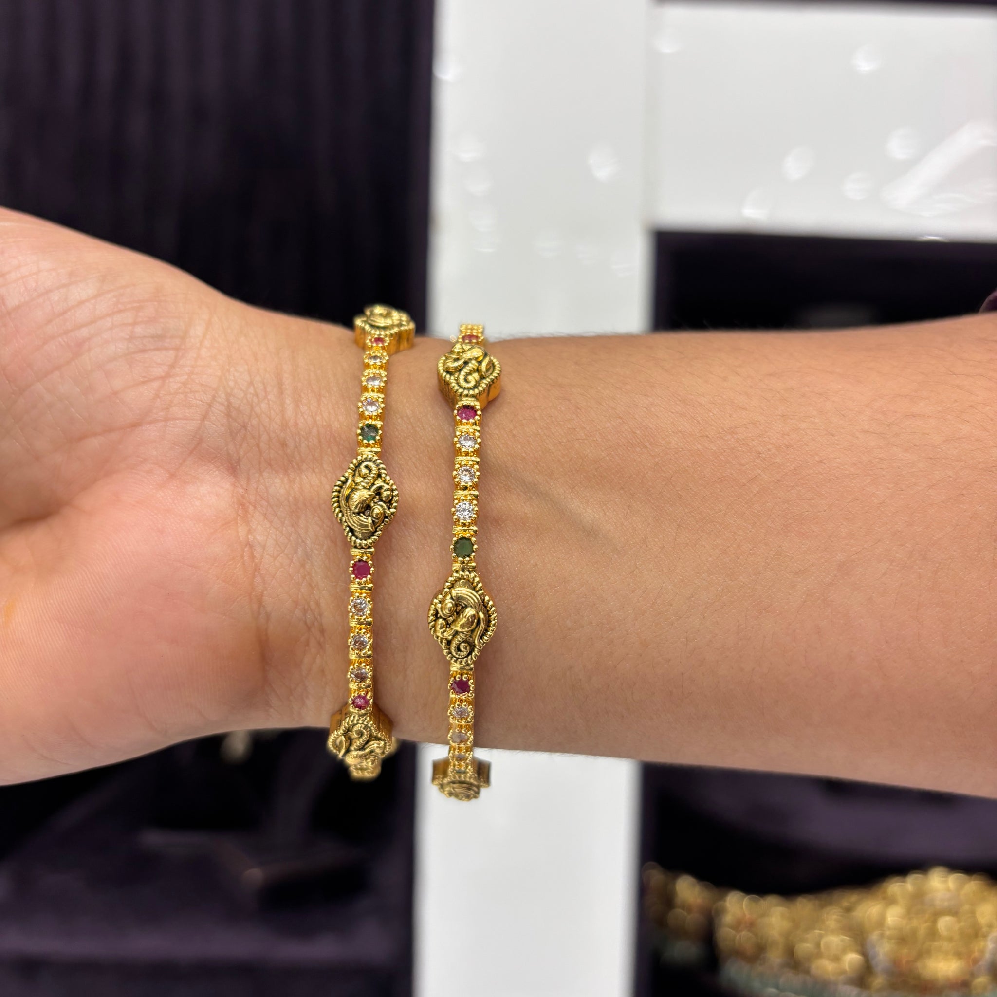 Nakshi peacock bangles