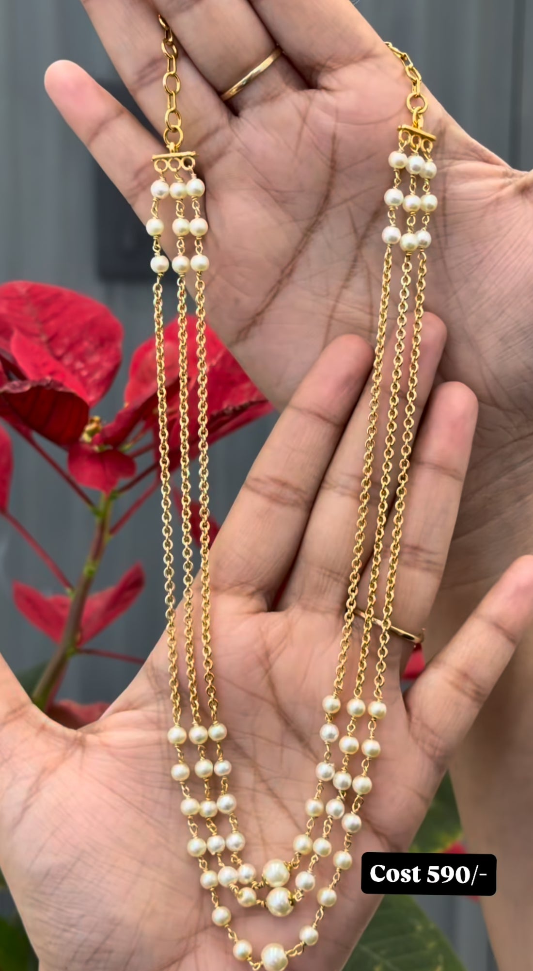 Beautiful customised chandraharam set (3 step )