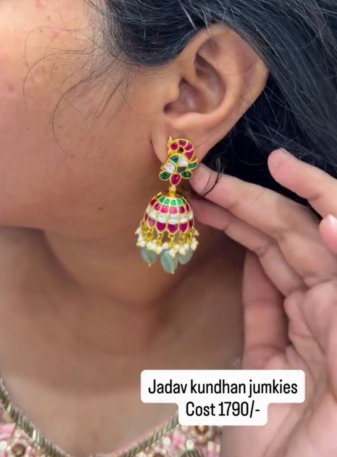 Beautiful Jadav Kundhan Jumkies