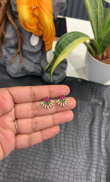 Beautiful multi stone studs with screwback
