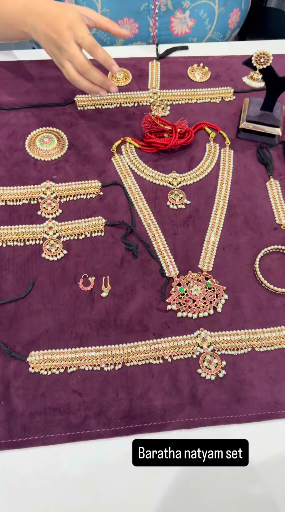 Beautiful premium original kempu stone barathanathyam set