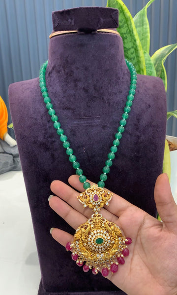 Beautiful customised beads set nakhi pendant @offer price