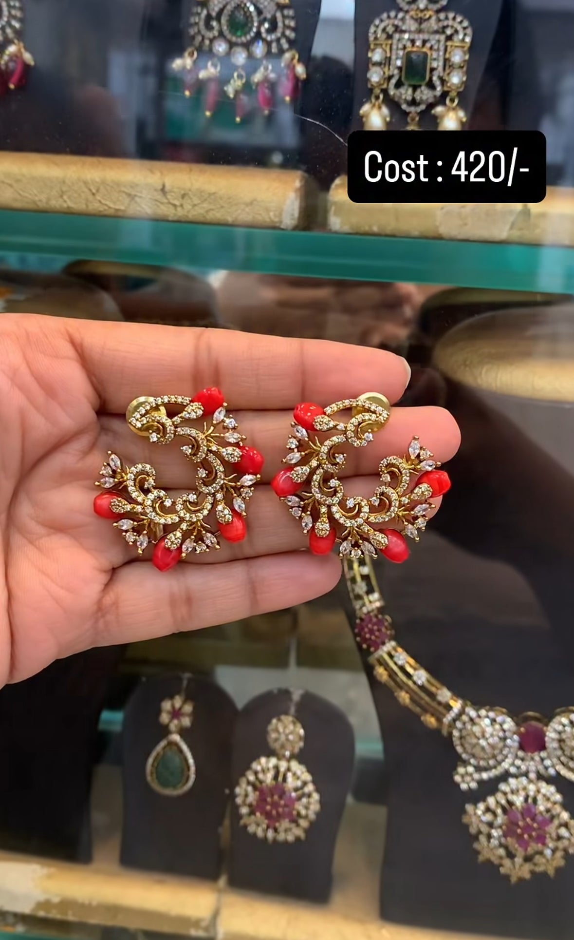 Beautiful coral studs