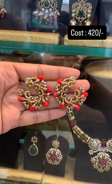 Beautiful coral studs
