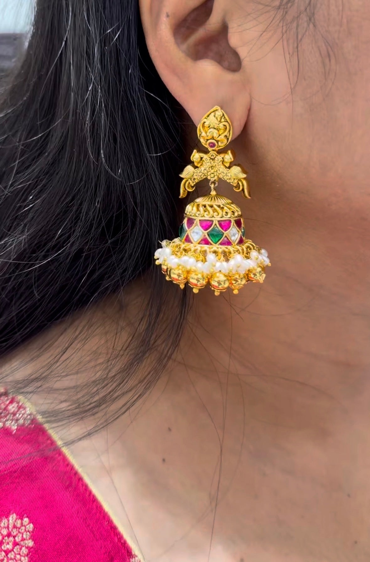 Beautiful Jadav kundhan  jumkies