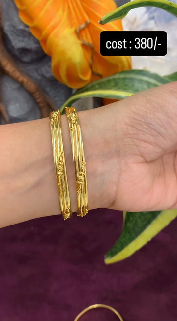 Beautiful gold replica bangles