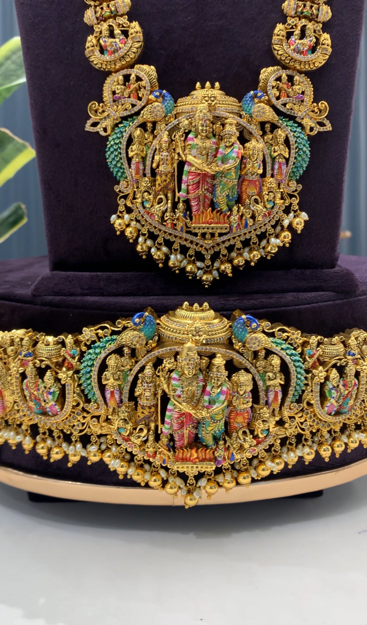 Beautiful srinivasa kalyanam combo set (chocker + haram +jumkies+vaddanam)prebook 20 days