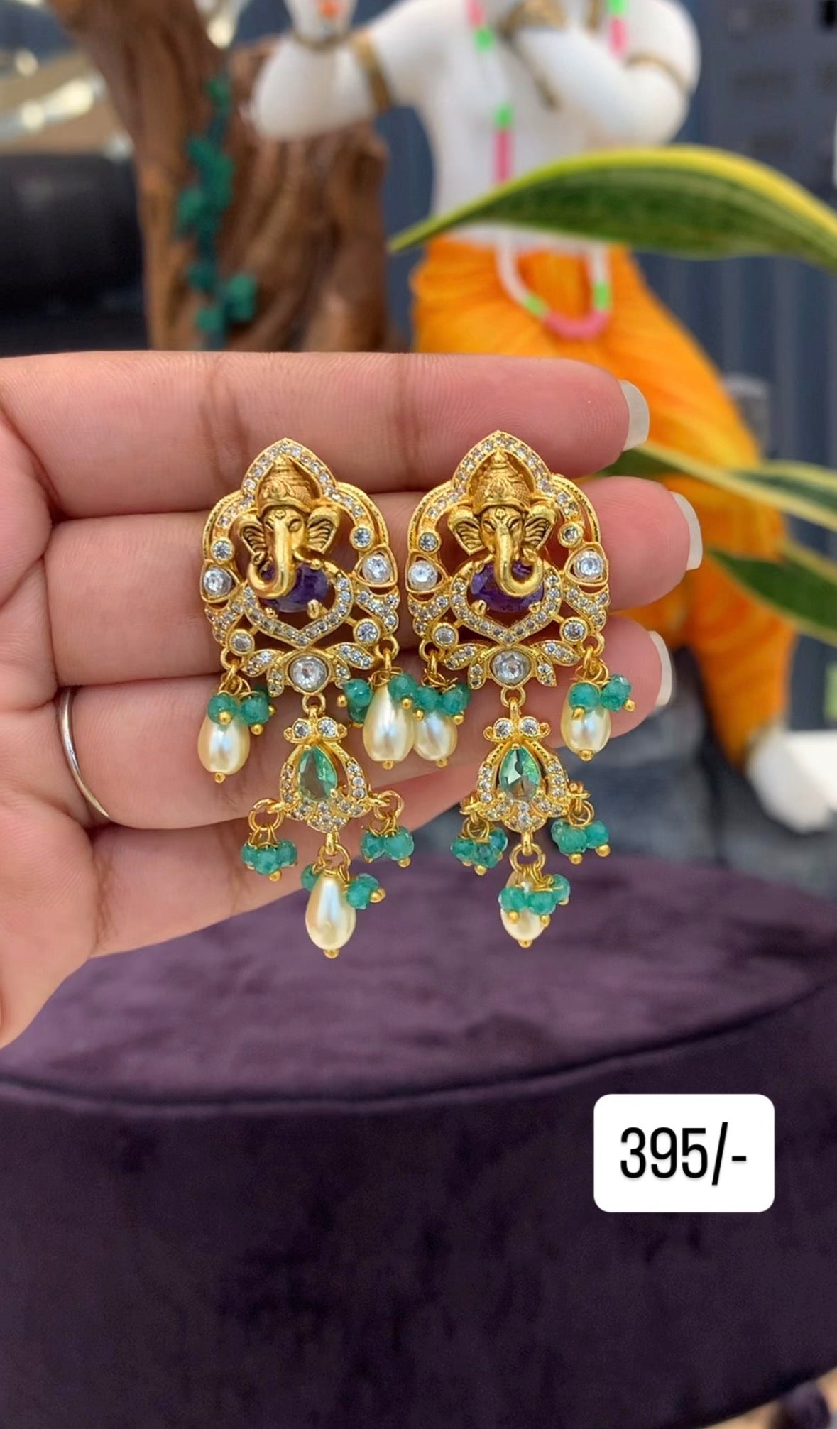 Beautiful ganesh earrings