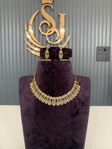 Beautiful white stone necklace