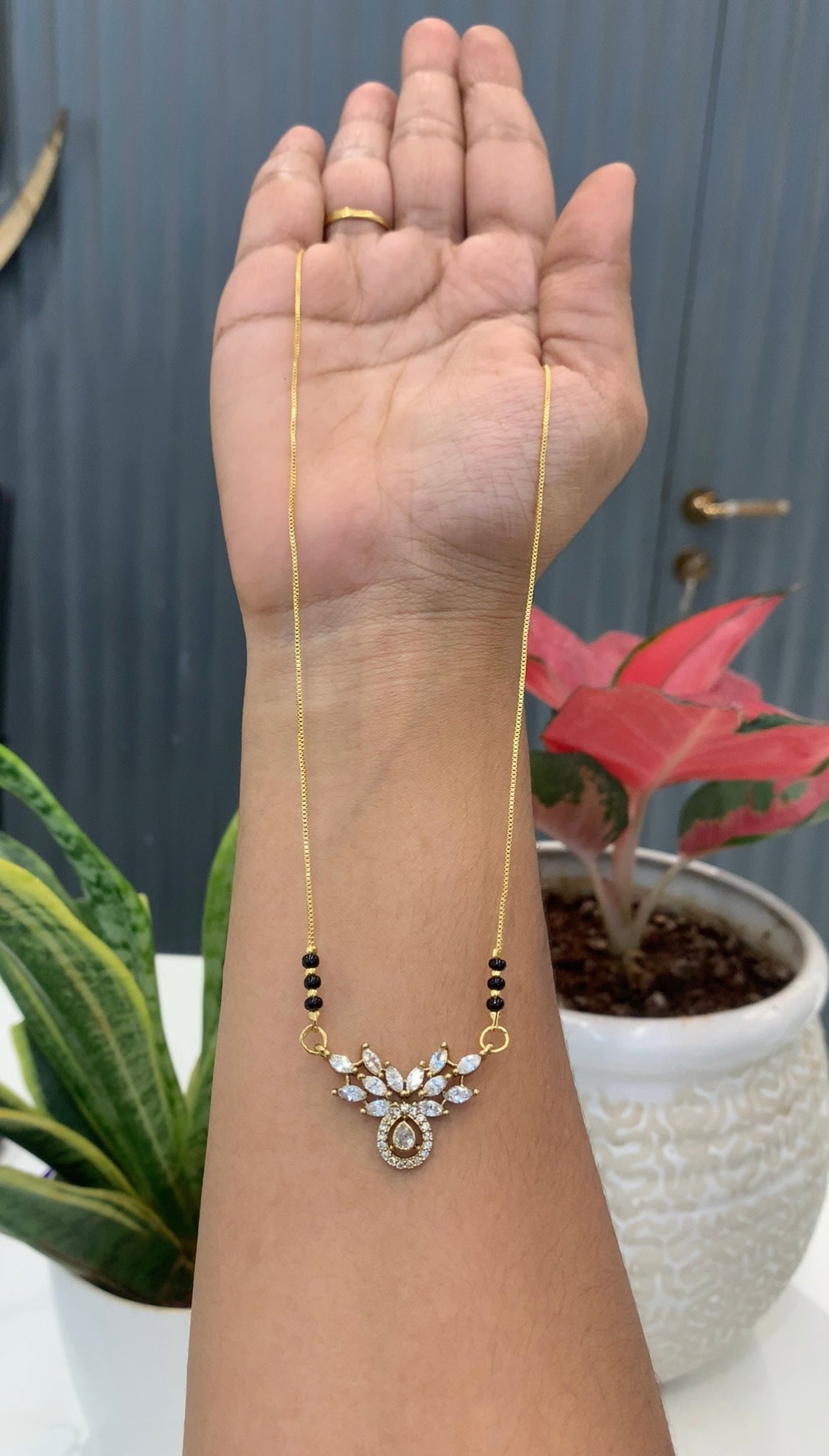 Beautiful locket with Black beads