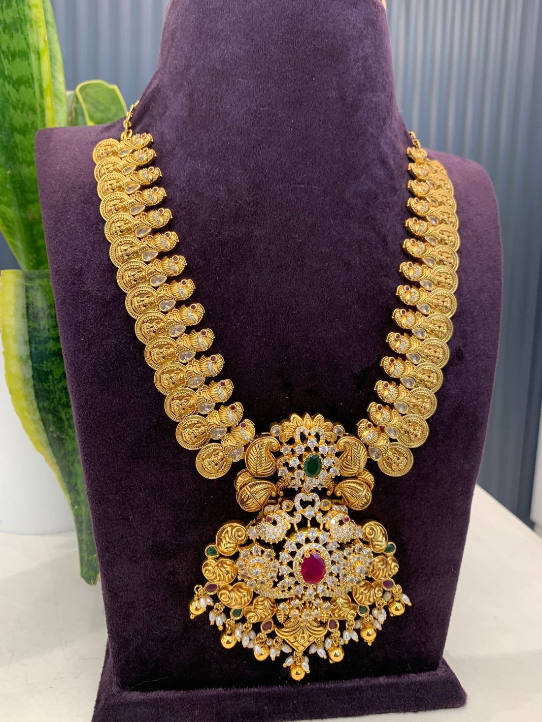 Beautiful 3D nakshi kasula necklace without earrings