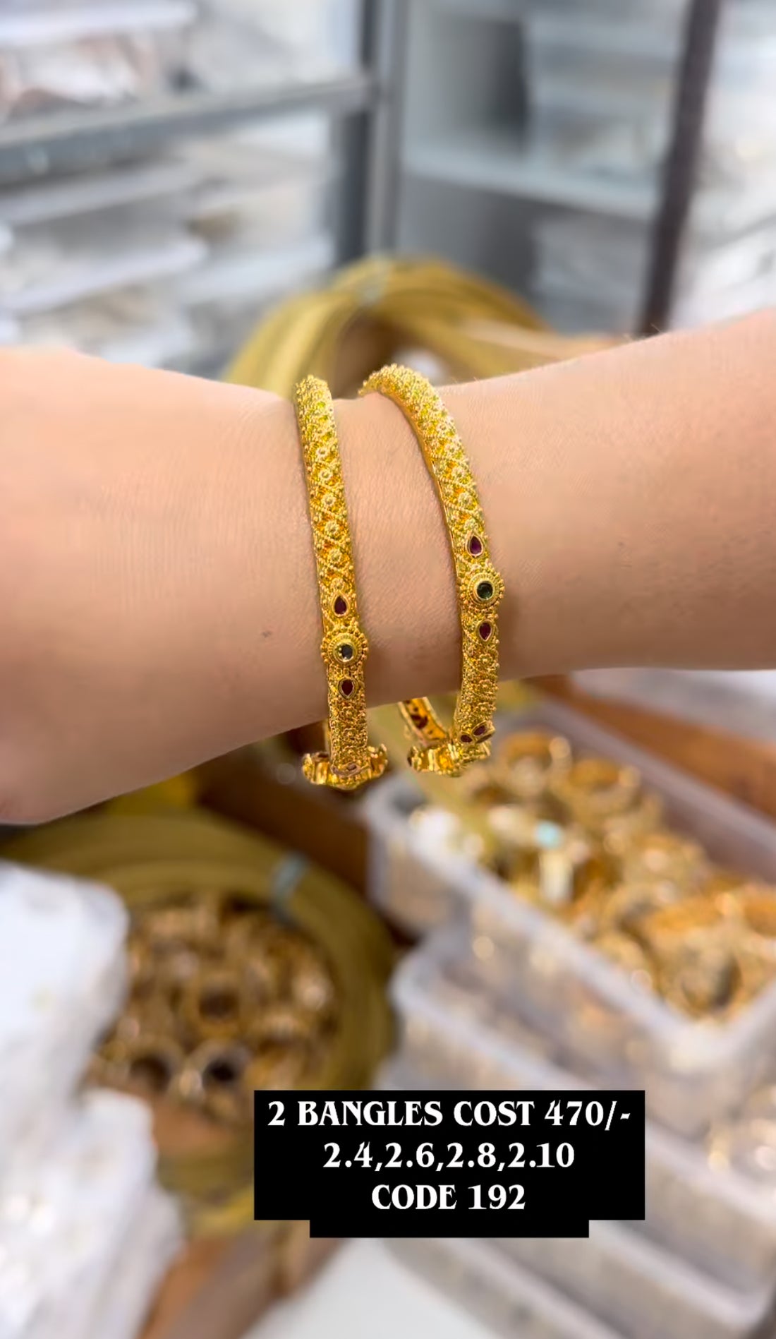 Beautiful gold replica bangles set of 2