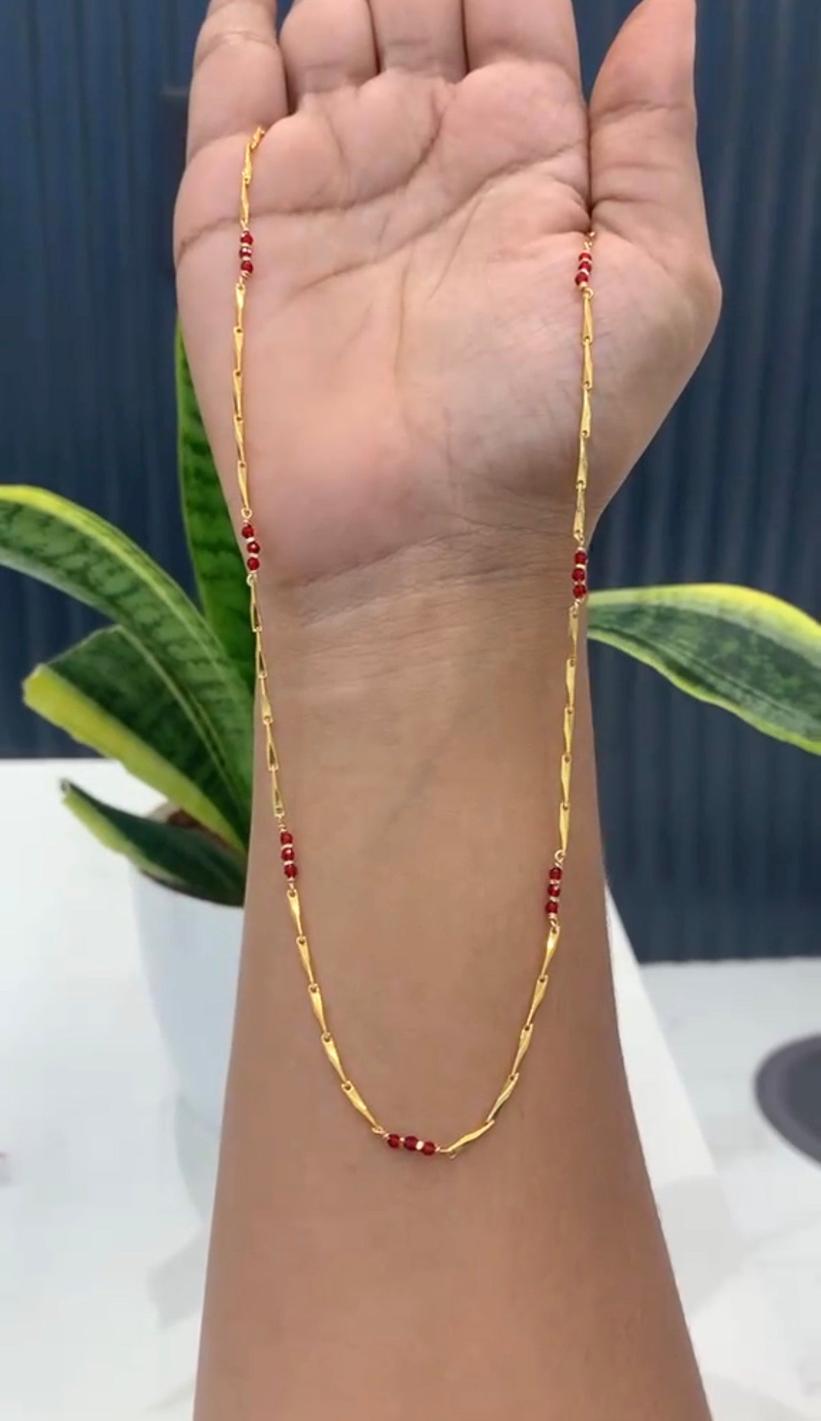 Beautiful Red colour Beads Pencil chain