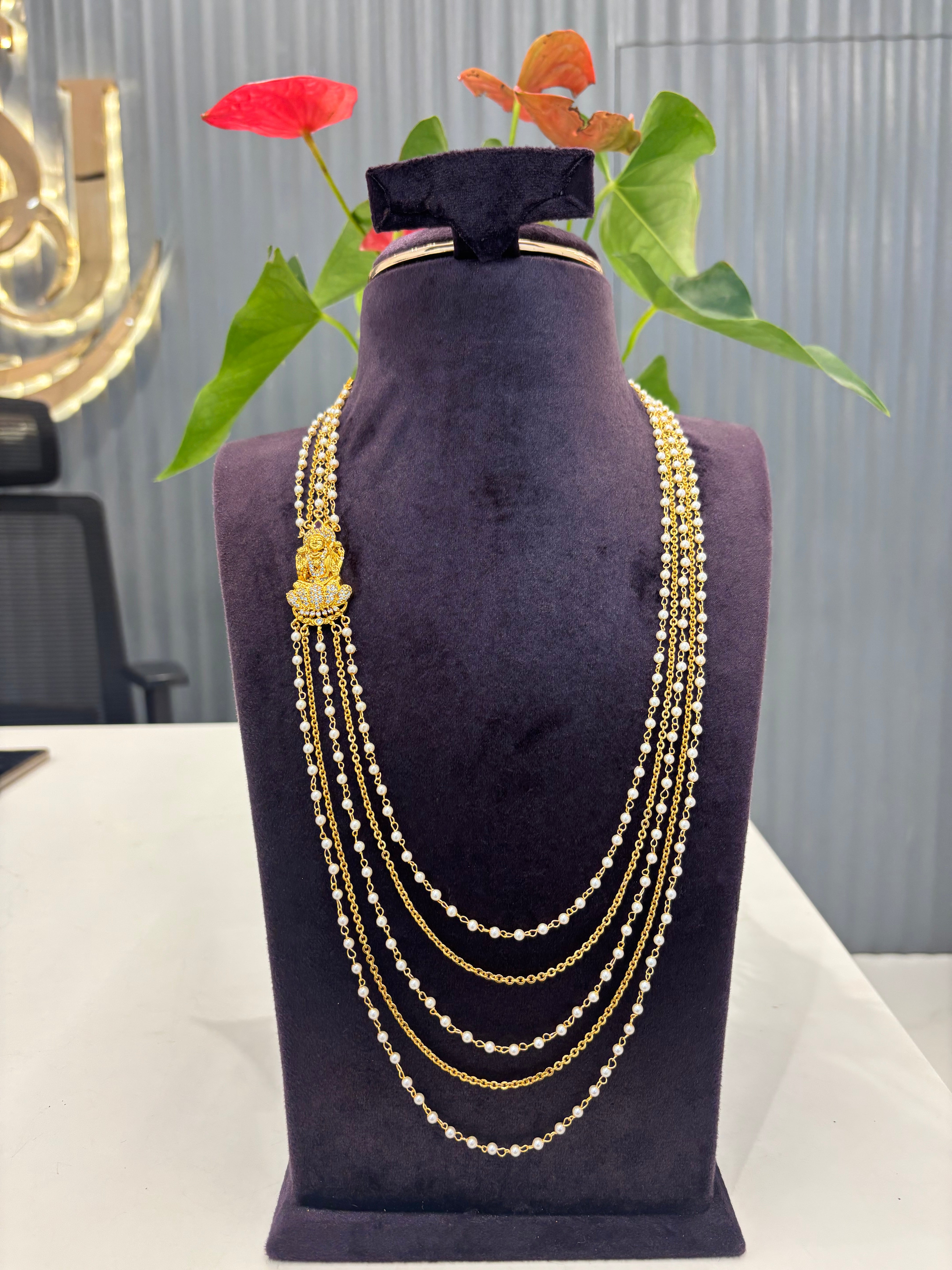 Beautiful Lord Lakshmi side Locket set