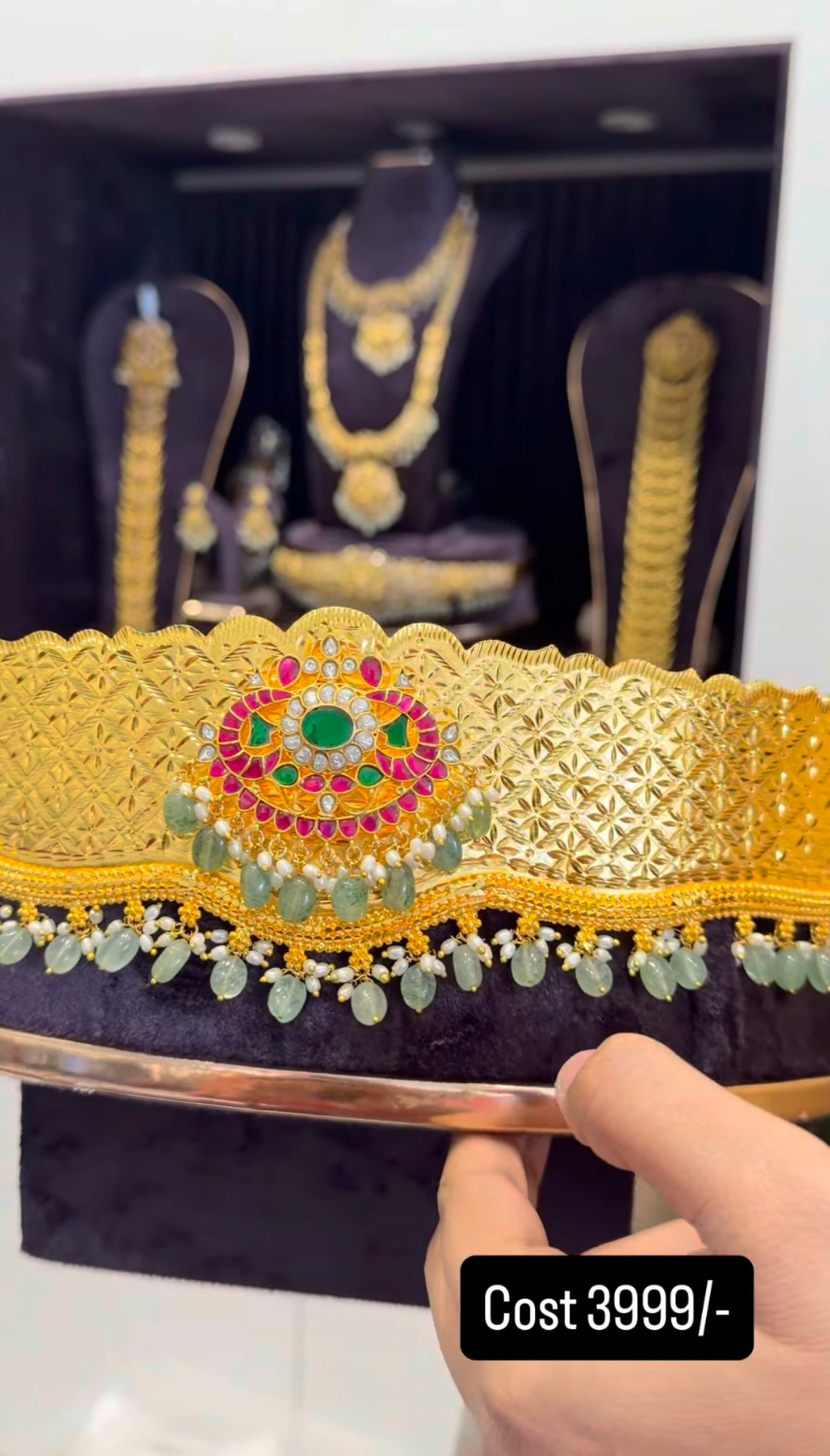 Beautiful customised jadav locket hipbelt