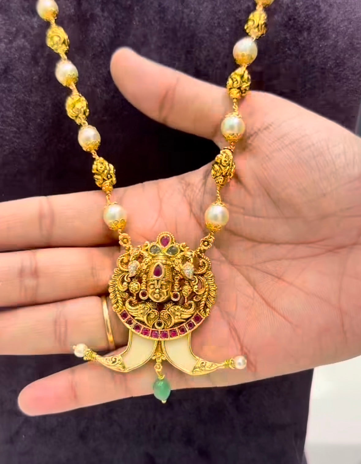 Beautiful Balaji Tiger Nail with Customised Beads Chain