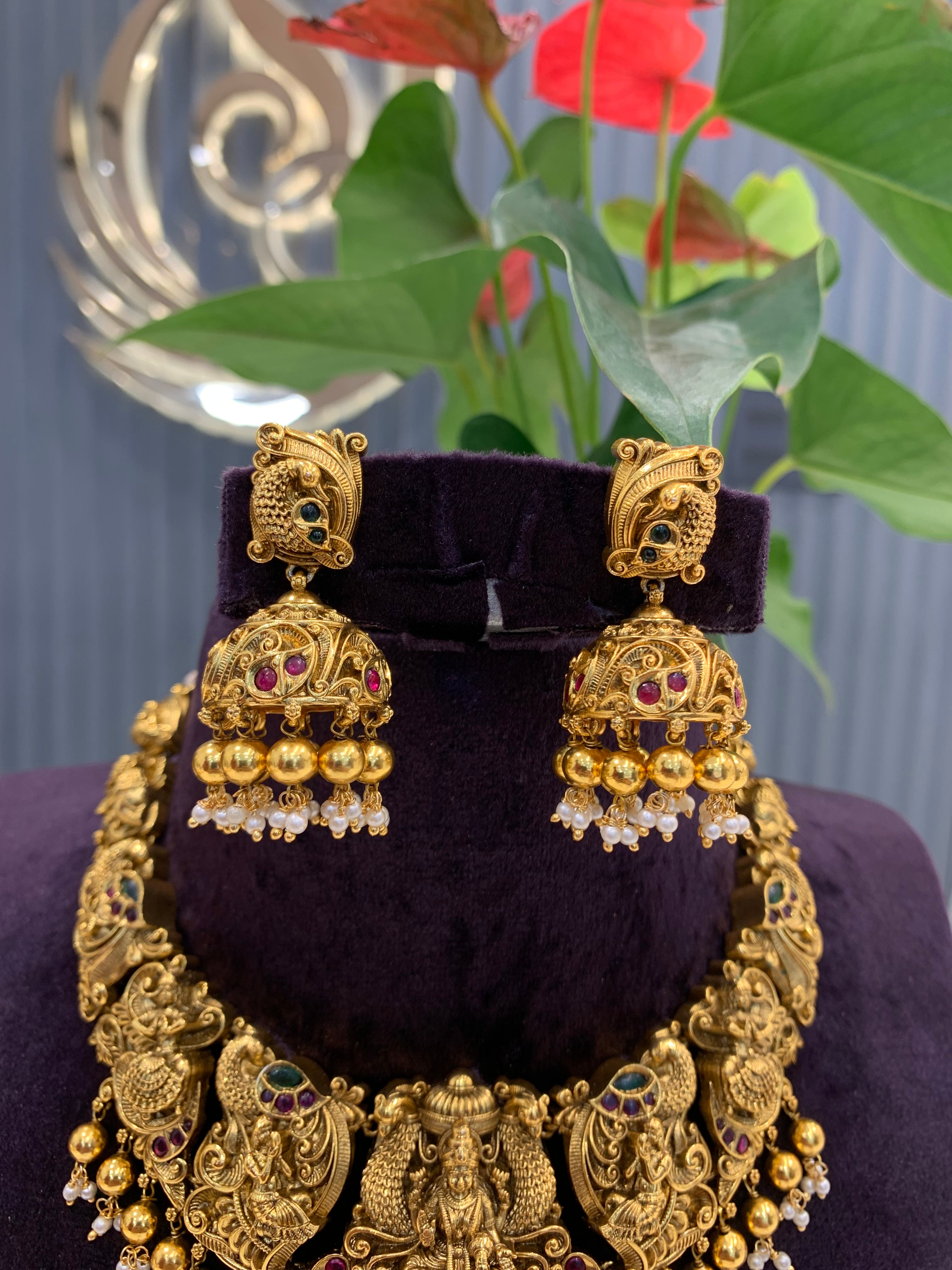 Beautiful nakshi 3D chocker set