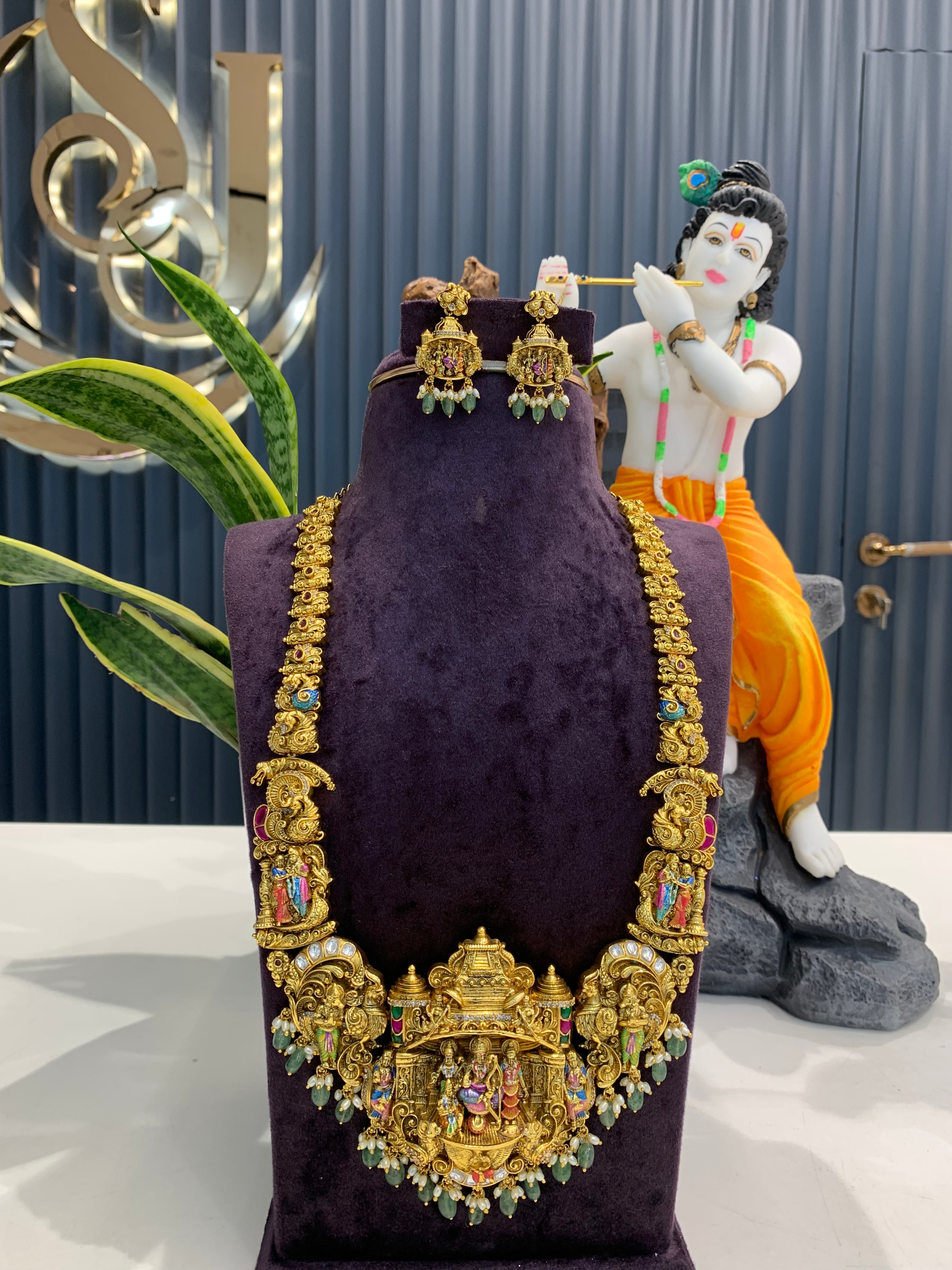 Beautiful meenakari long haram