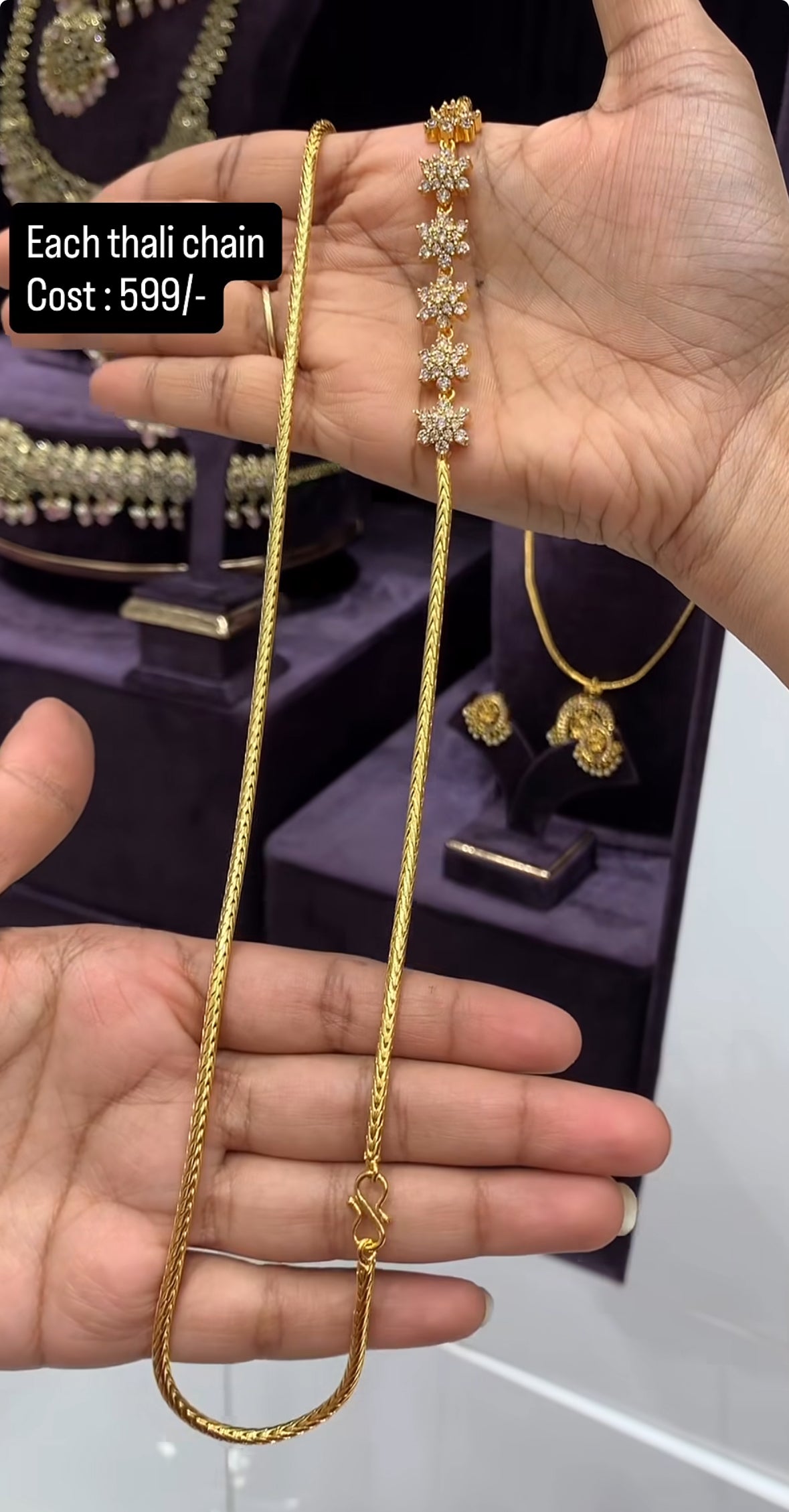 Beautiful thali chain 24 inchs and hook