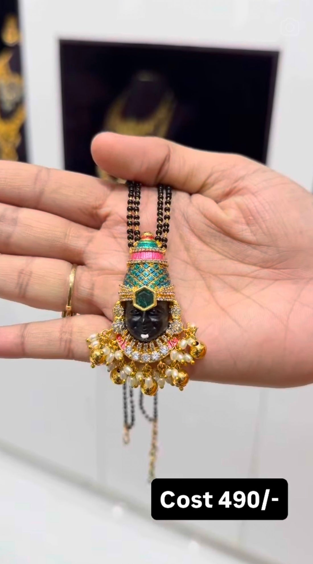 Beautiful Balaji pendant blackbeads with new black polish