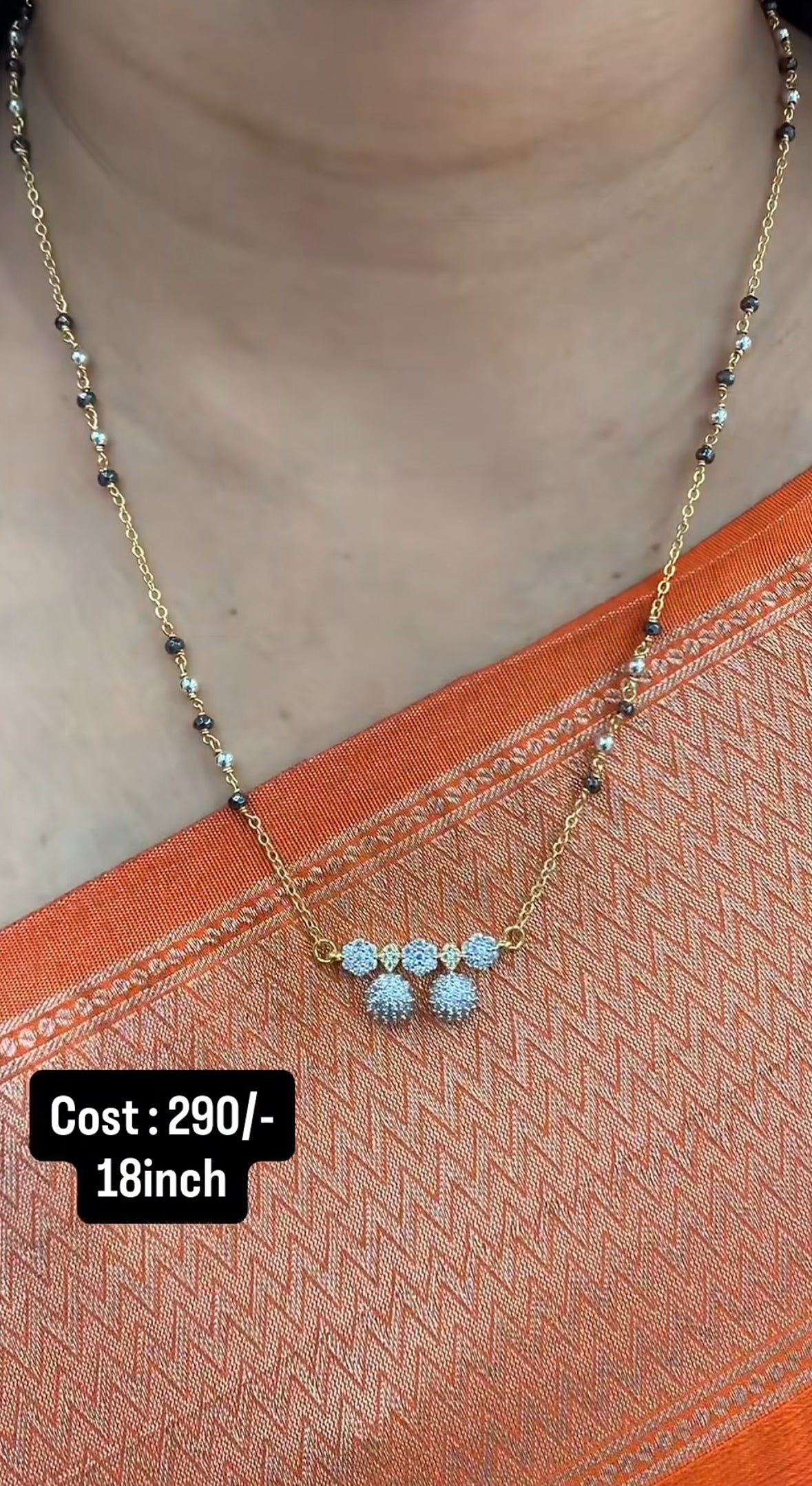 Beautiful customised locket with gun metal’s blackbeads