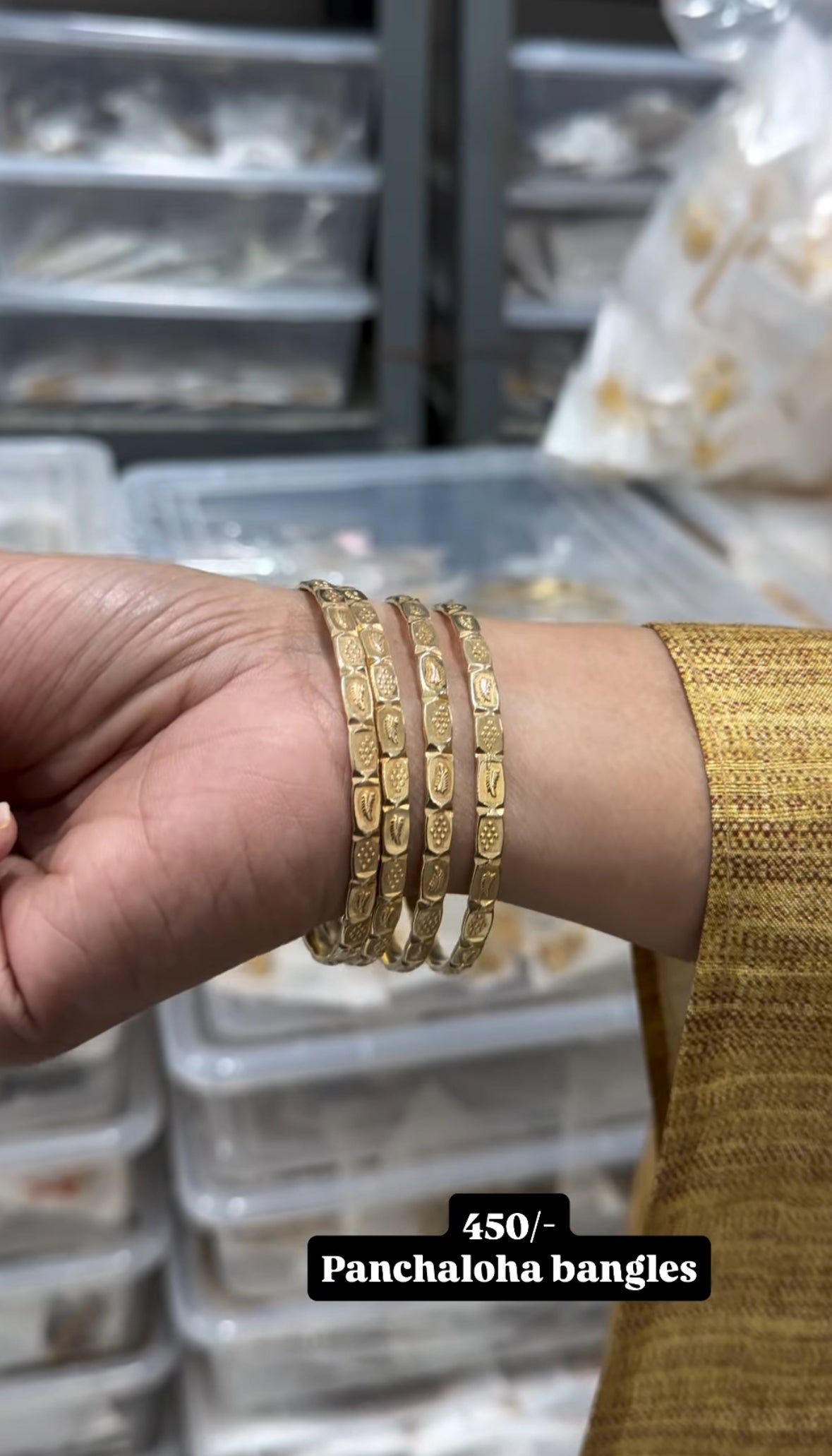 Beautiful panchaloha bangles set of 4