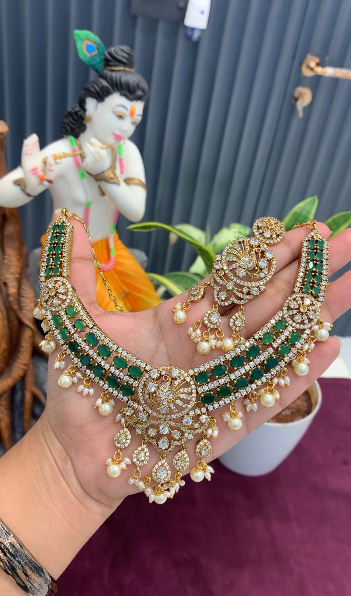 Beautiful party wear stone necklace @offer price