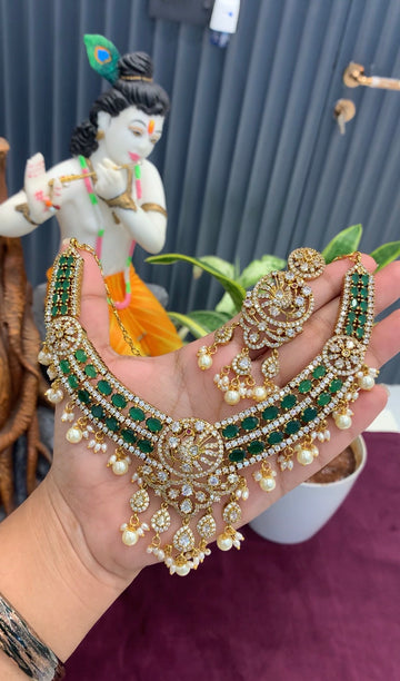 Beautiful party wear stone necklace @offer price