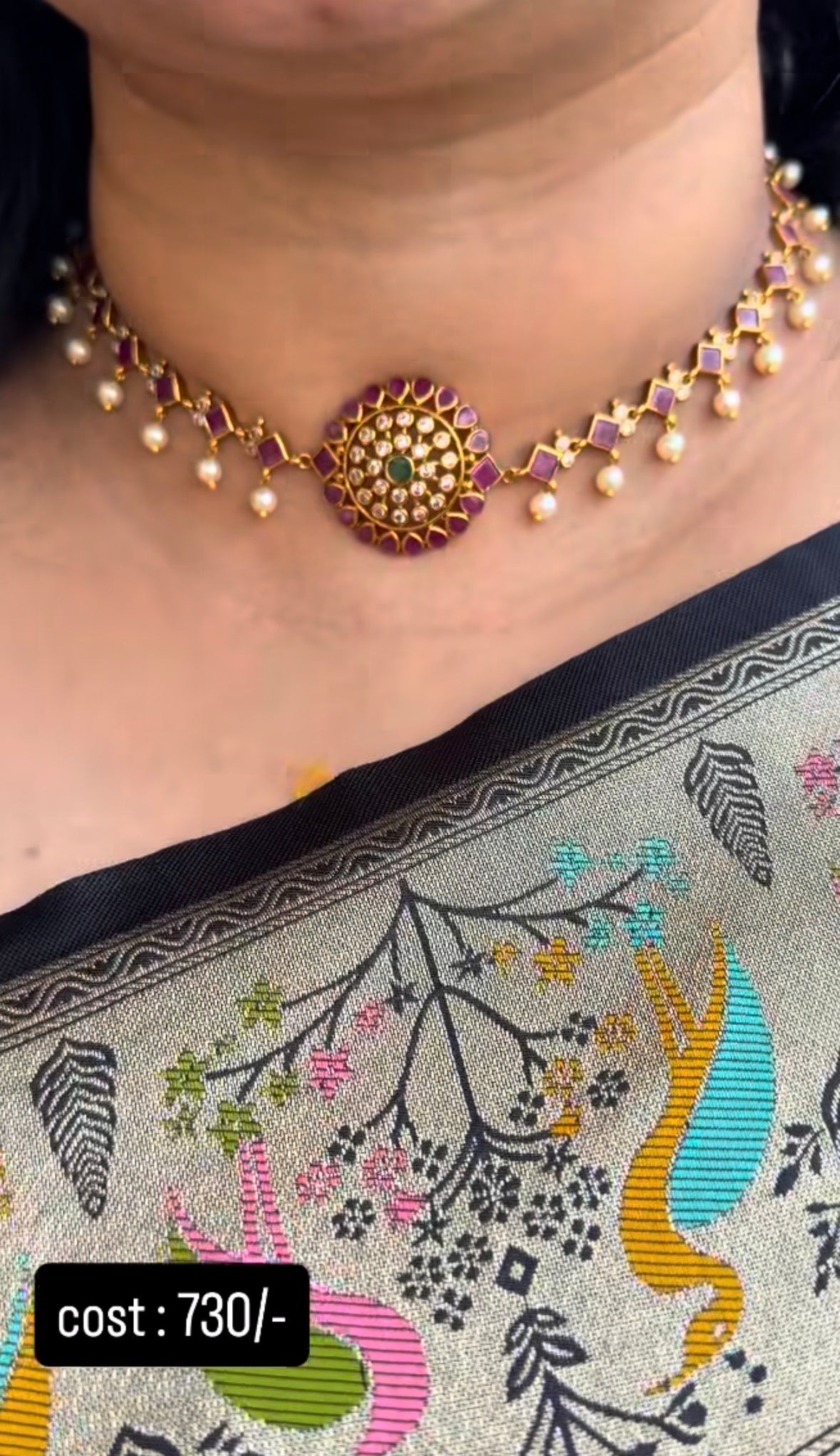 Beautiful customised pearls chocker set