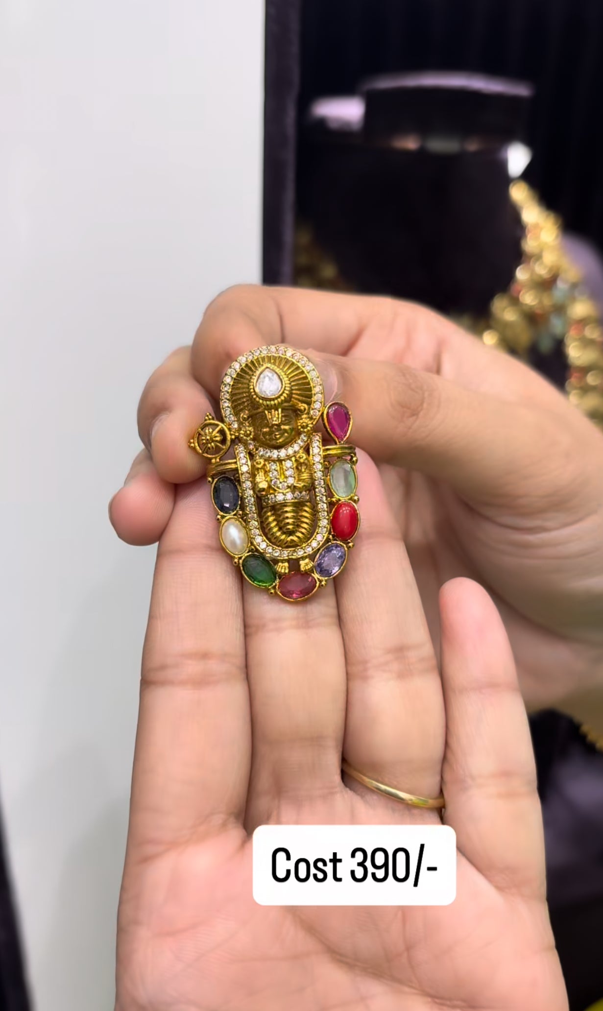 Beautiful Venkateswara swami locket with back hook