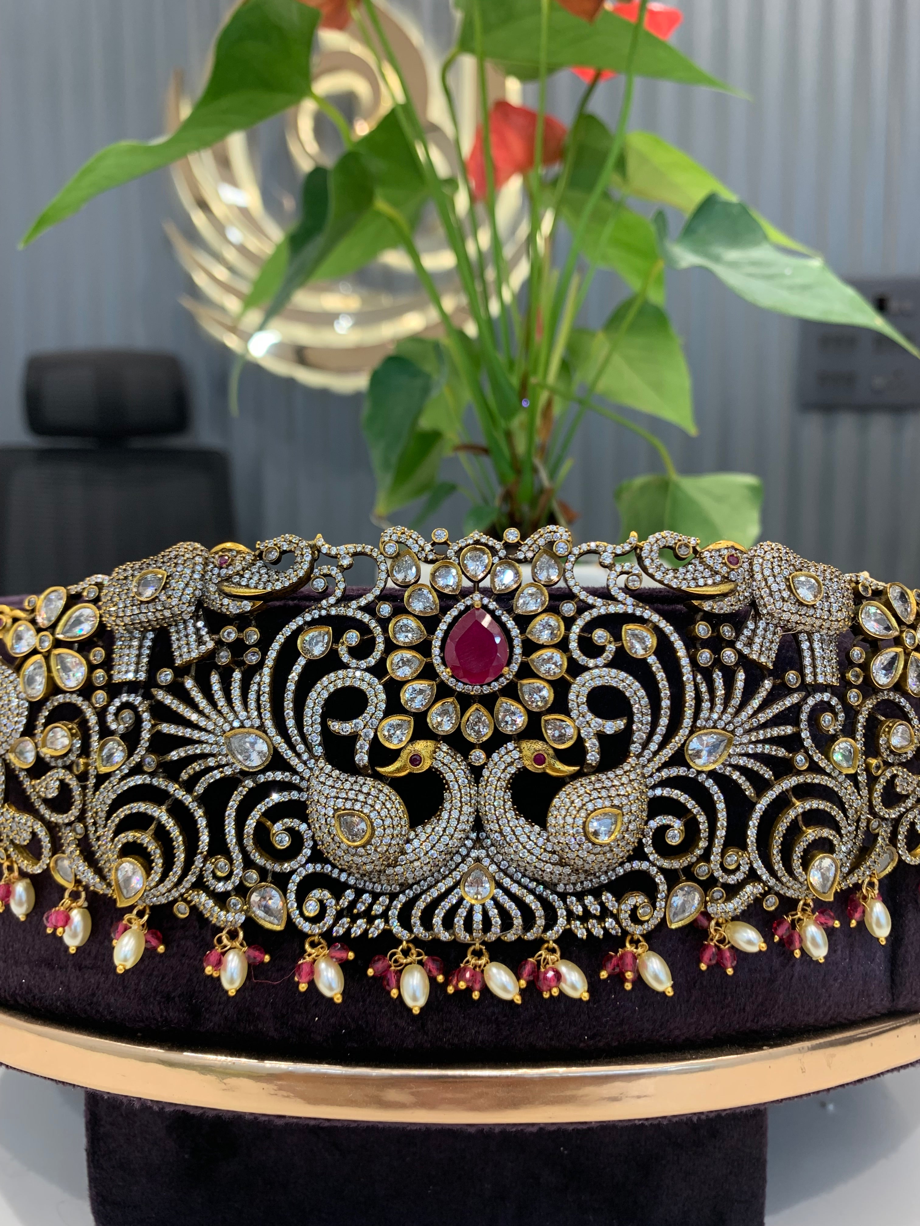 Beautiful mehandhi Victoria polish heavy vaddanam
