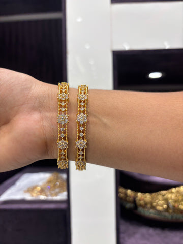 CZ White Stone Bangles