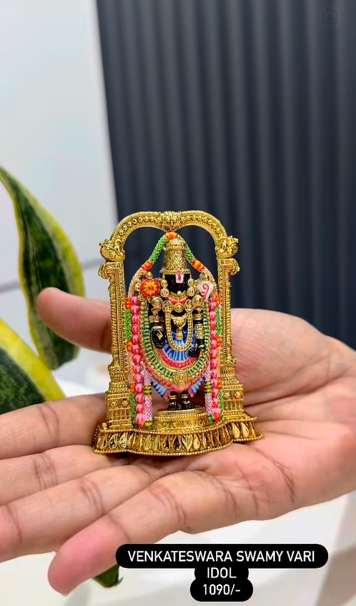 Beautiful lord balaji idol with meenakari work