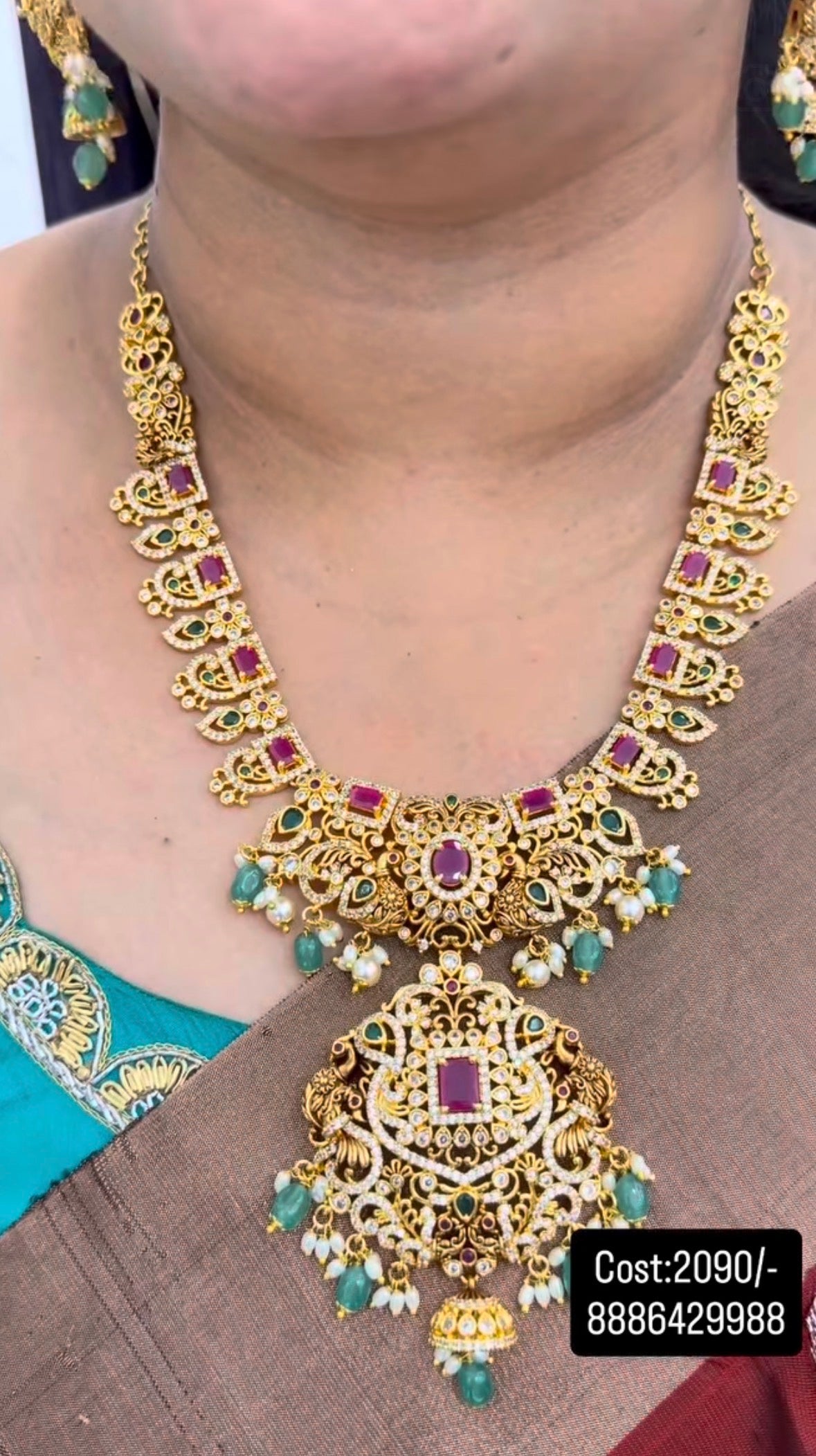 Beautiful customised nakshi necklace