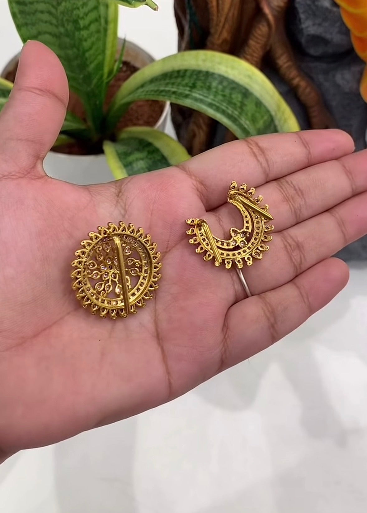 Beautiful sun moon hair accessories