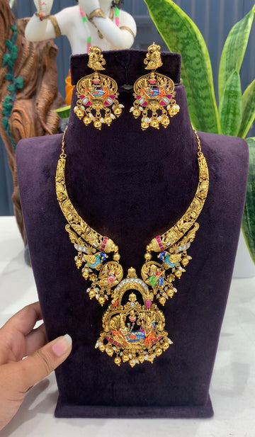 Beautiful meenakari necklace
