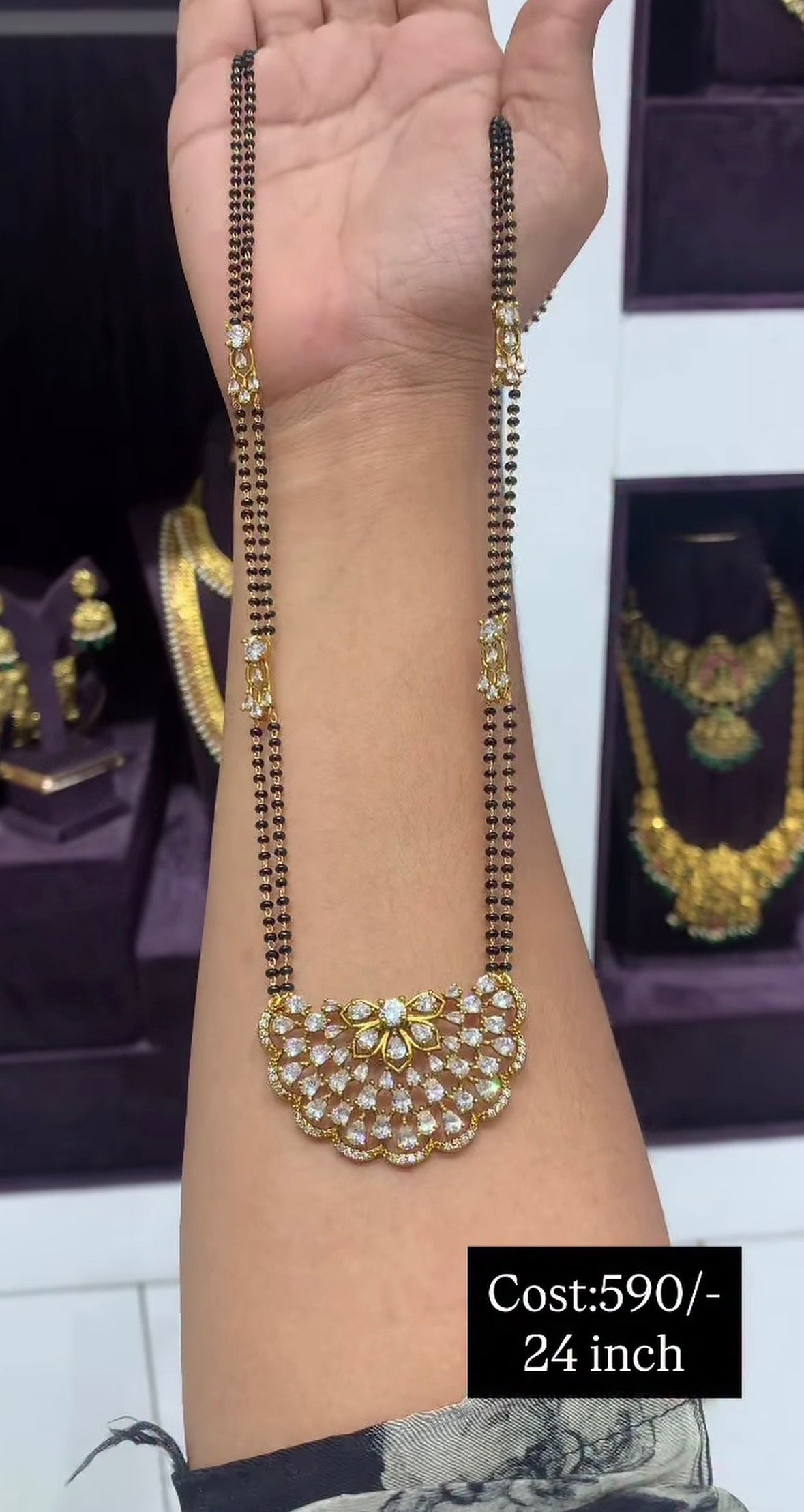 Beautiful customised 2 line blackbeads 24 inchs