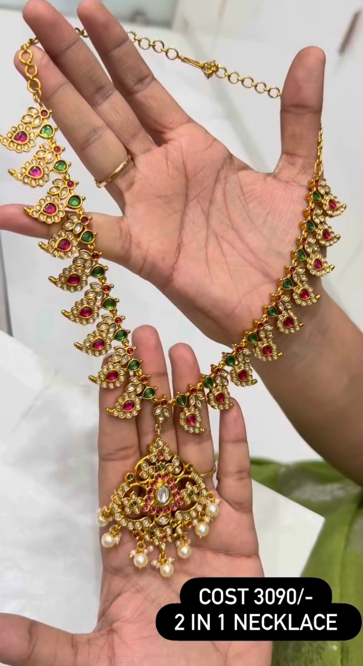 Beautiful 2 in 1 mango style necklace
