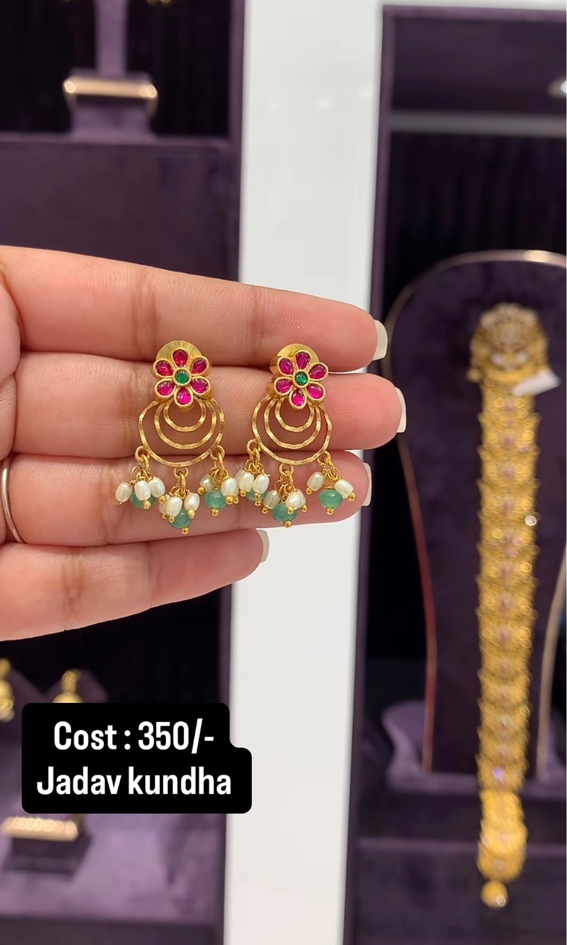 Beautiful jadav stylish earrings