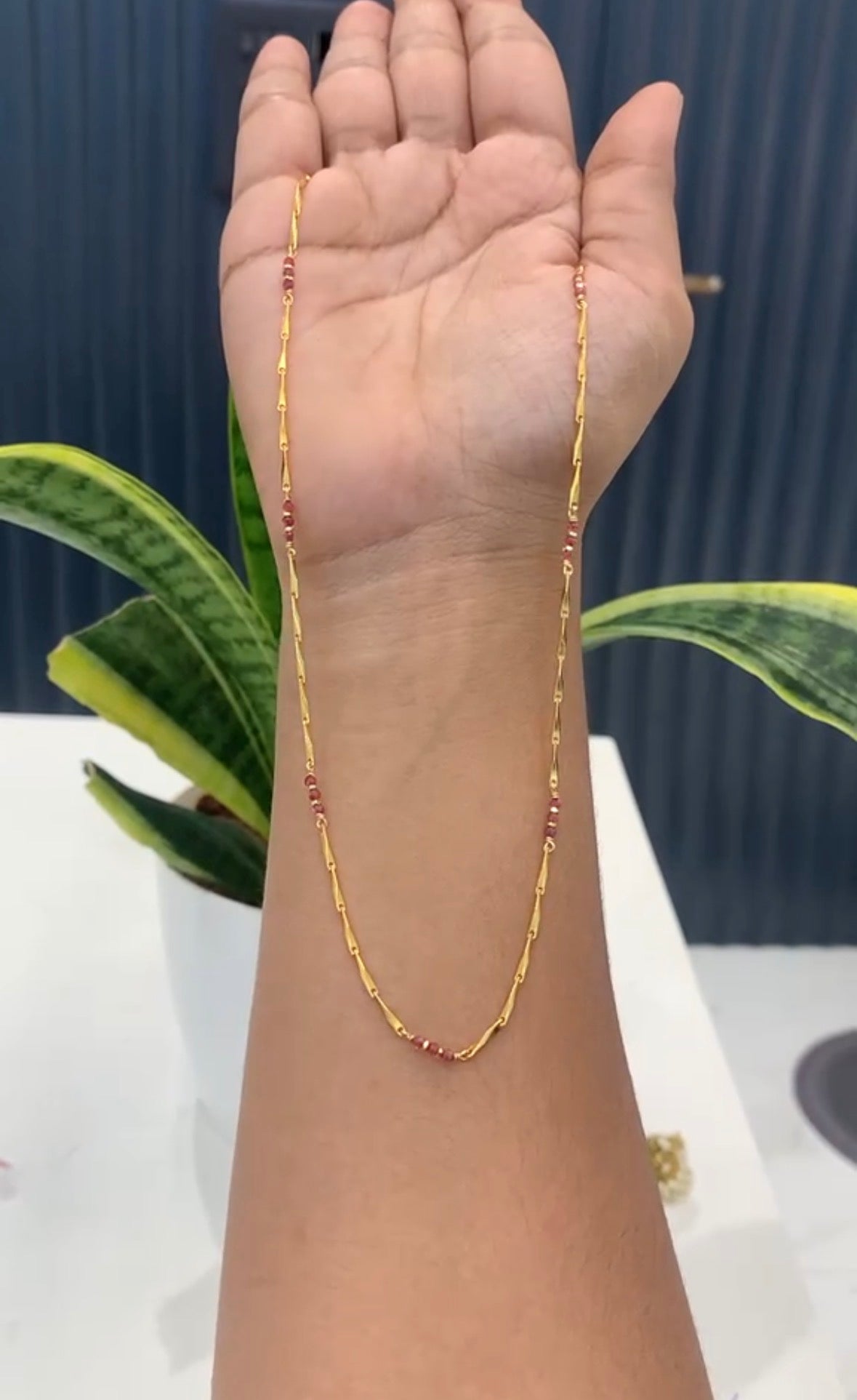 Beautiful Brown Colour beads Pencil chain