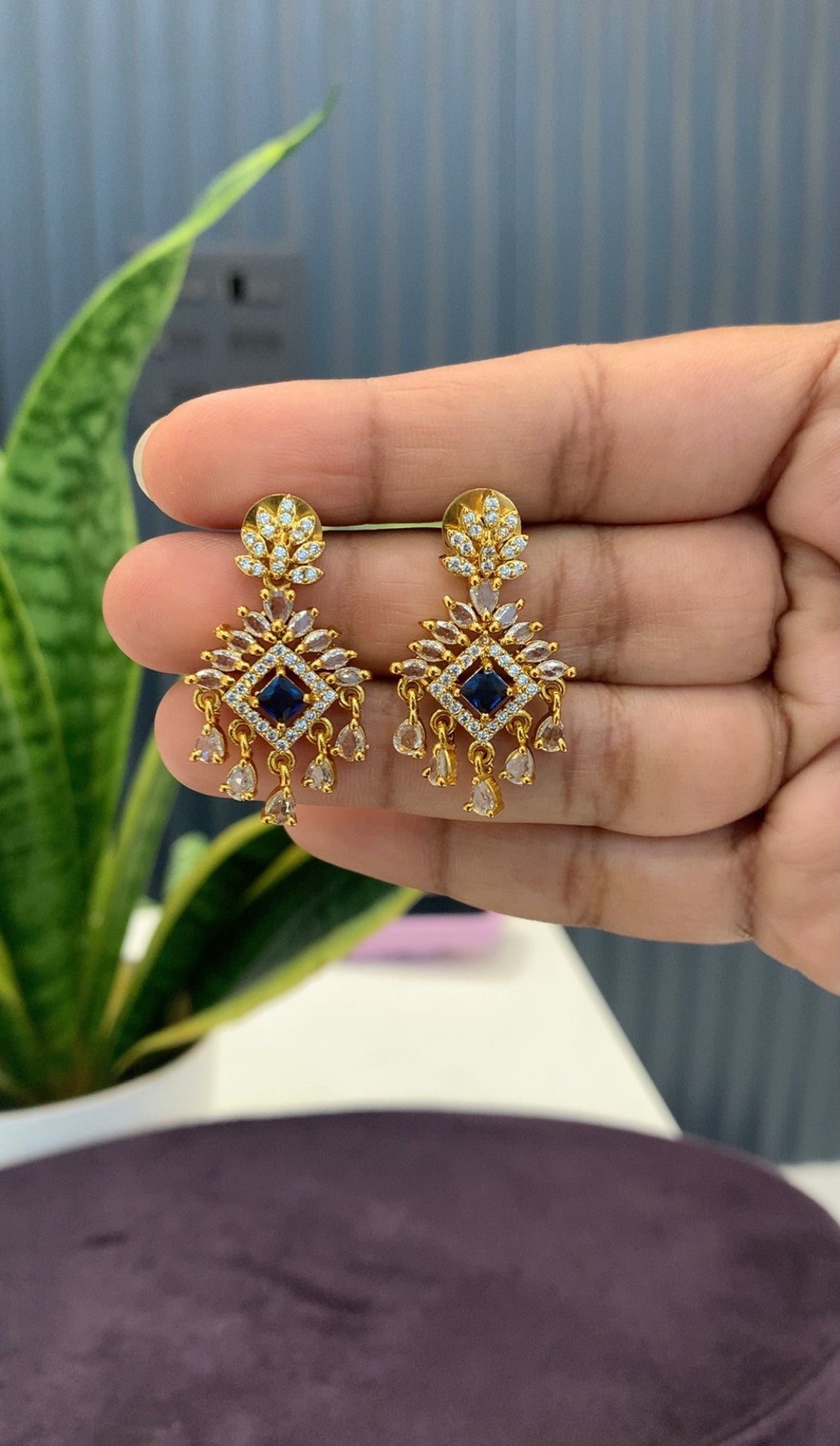 Beautiful Blue stone earrings