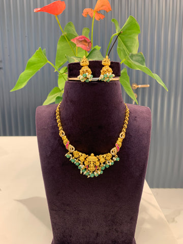 Beautiful jadav simple nakshi  necklace