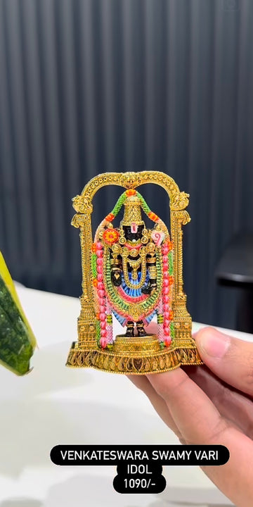 Beautiful lord balaji idol with meenakari work
