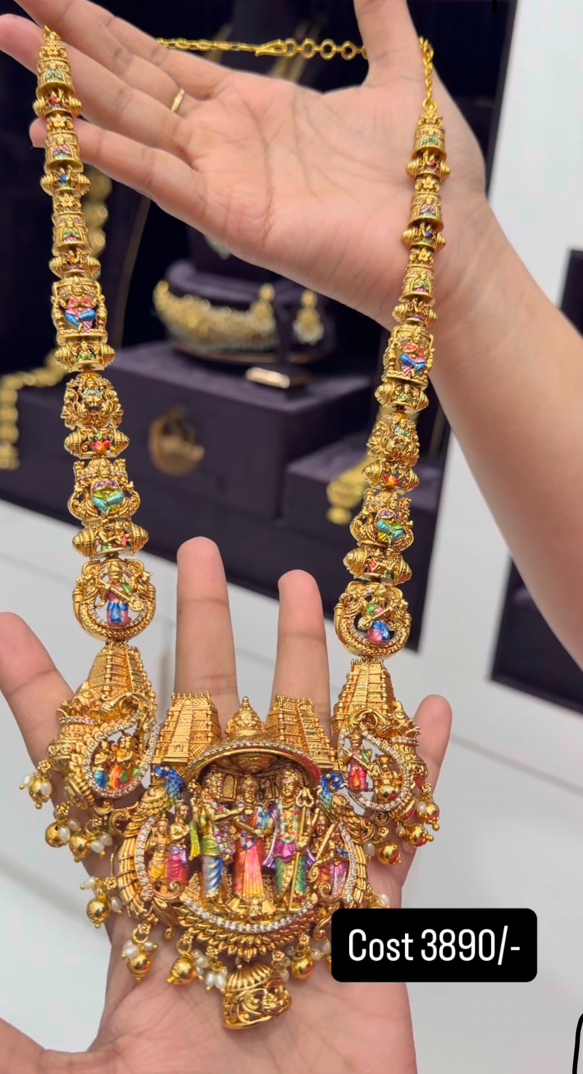 Beautiful meenakari long haram