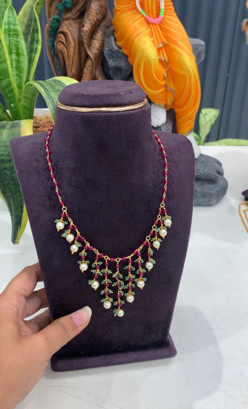 Beautiful simple handmade neck set