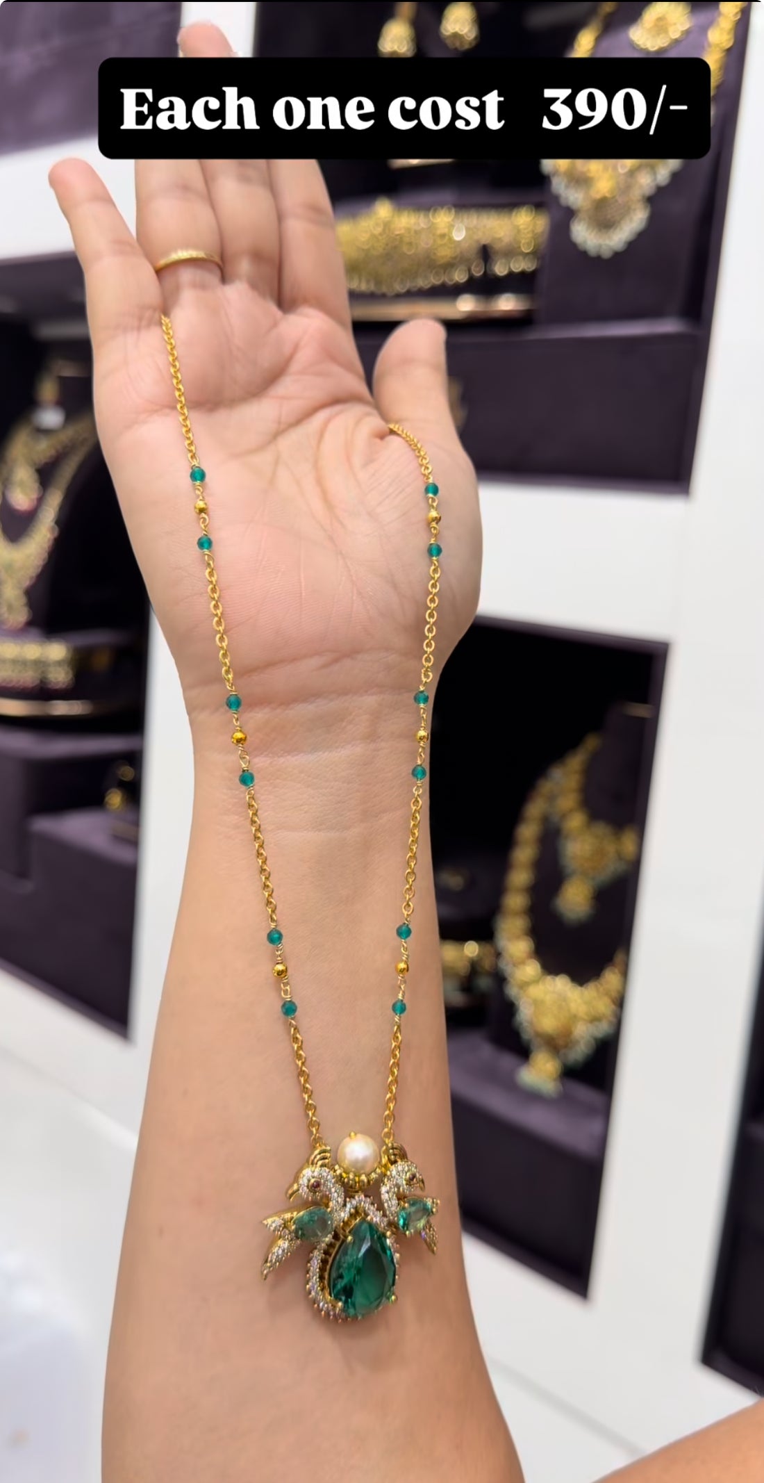 Beautiful voilet stone chain set