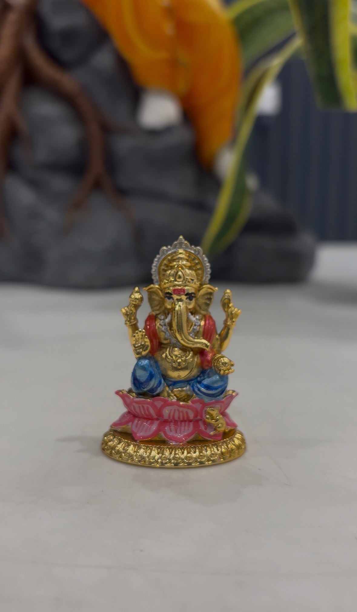Beautiful Meenakari Lord ganesha idol