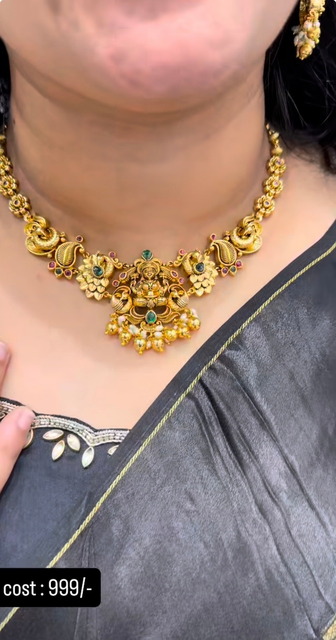 Beautiful Nakshi Lakshmidevi Necklace